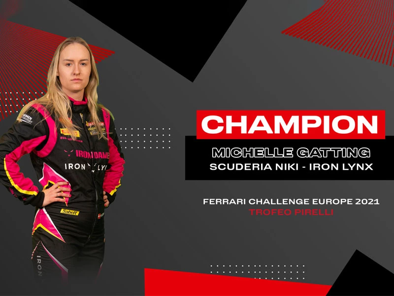 Michelle Gatting schreibt Geschichte und wird die erste weibliche Gewinnerin der Ferrari Challenge Trofeo Pirelli Series
